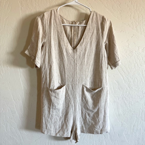 Princess Polly Linen Romper - Picture 1 of 6